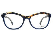 J.F. Rey Eyeglasses Frames JF1411 2025 Crystal Blue Demi Blue Tortoise 53-19-140