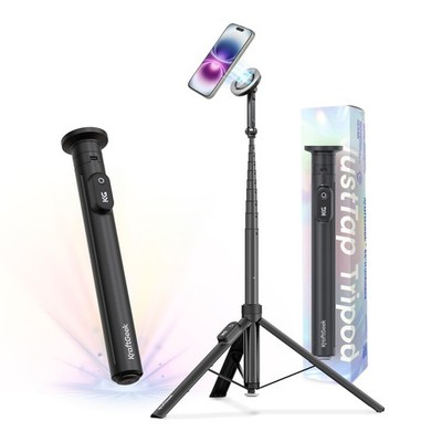 KraftGeek Magnetic Phone Tripod for iPhone MagSafe   66'' Automatic LL, Black 