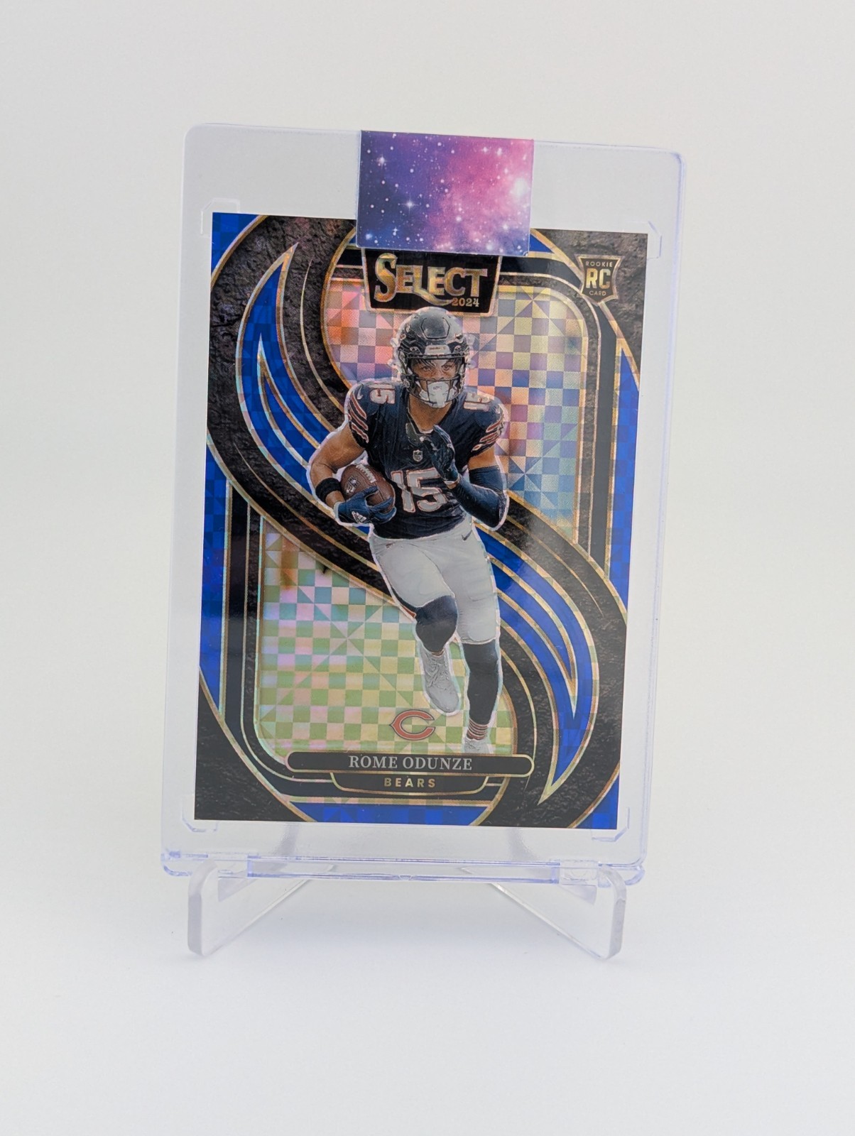 2024 Panini Select - Premier Level Rome Odunze #136 Blue Checker Prizm /175 (RC)