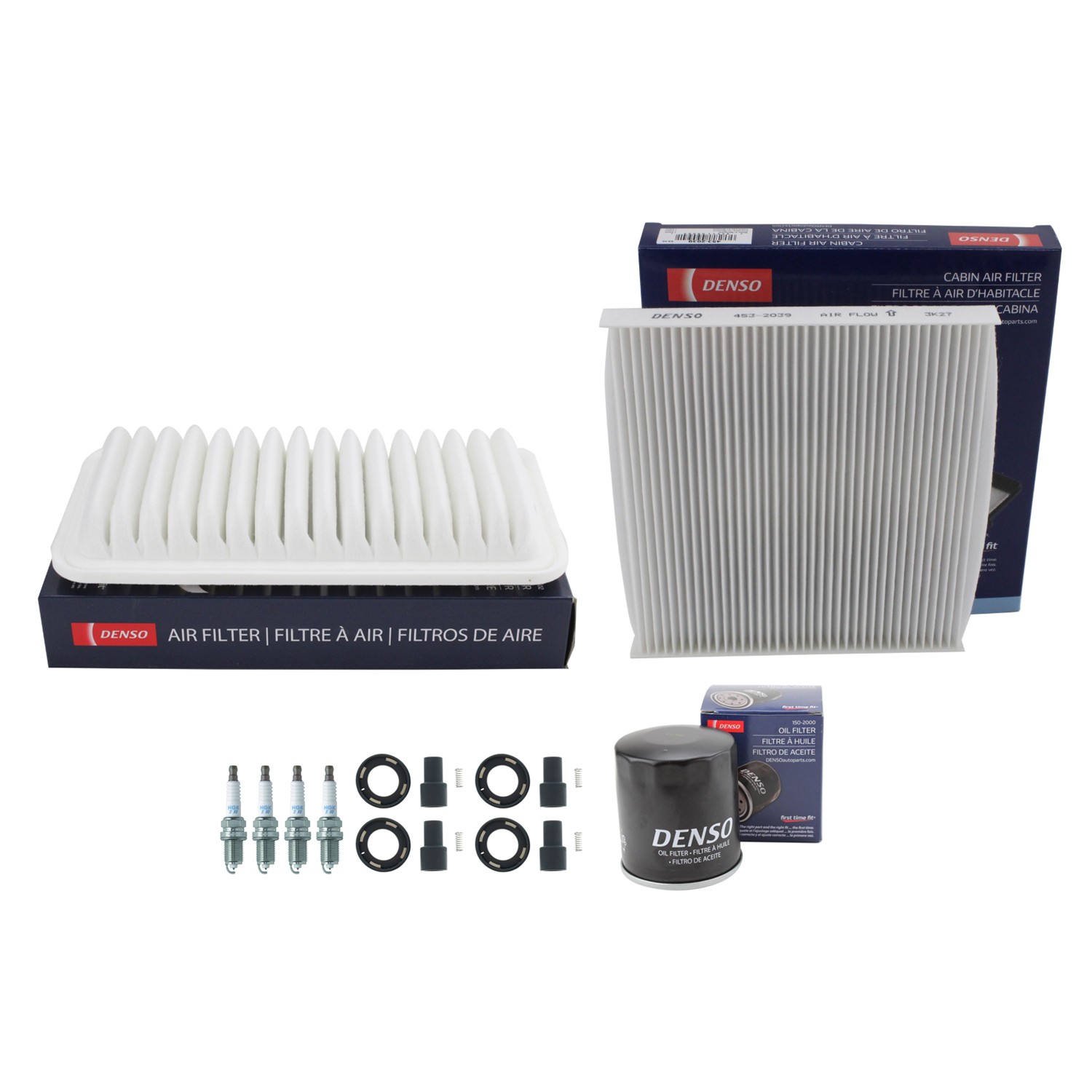 Denso Tune Up Kit 4 Spark Plugs  Boots Kit for Corolla Matrix 1.8 L4 Gas 1ZZ-FE