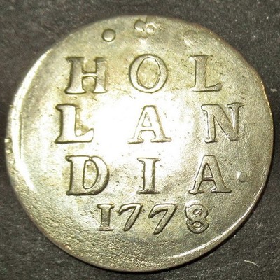 Certificate Authenticity 1778 Dutch Colonial New York Silver Loin Dime Hollandia