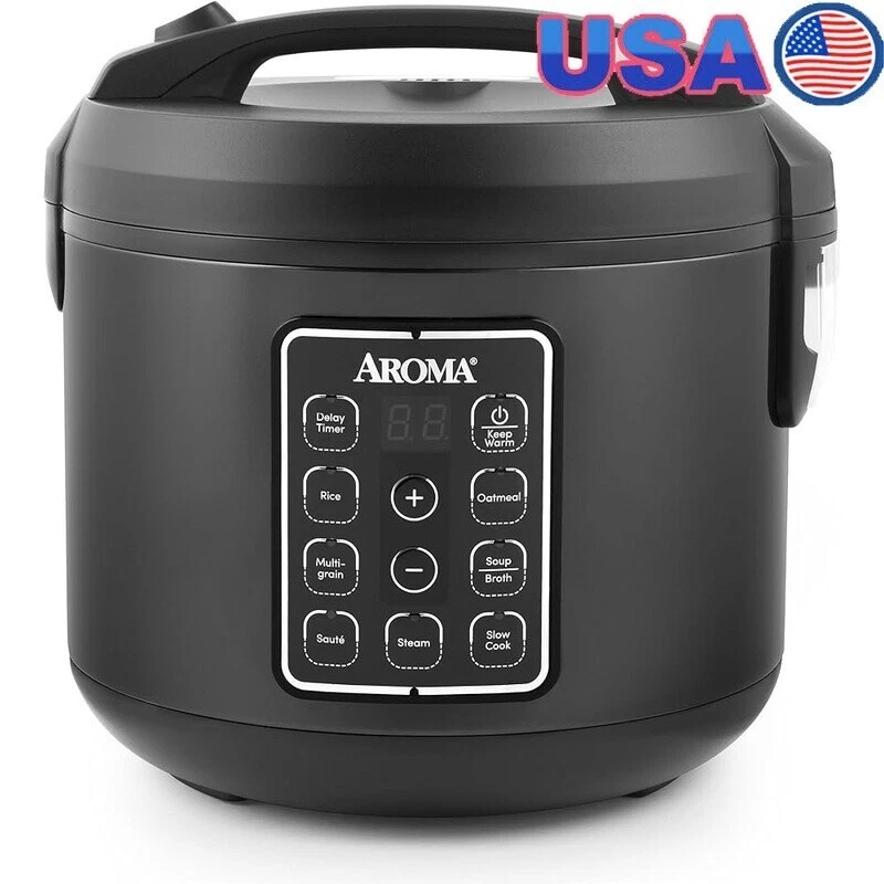 Digital Rice Cooker 12 Cup Programmable Steamer Slow Cook Timer Kitchen Device