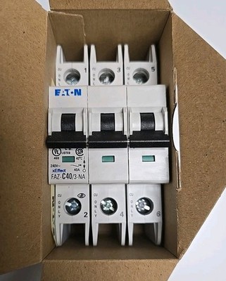 Eaton FAZ-C40/3-NA Circuit Breaker, Faz-Na Series, 40A, 3 Pole,
