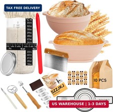 Sourdough Starter Kit, 24PCS Sourdough Bread Baking Supplies, 9"Round  11"Oval