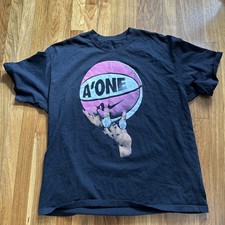 NIKE WNBA LV ACES "Aja Wilson Tee" MEN'S BLACK PINK T-SHIRT XL 108291-010