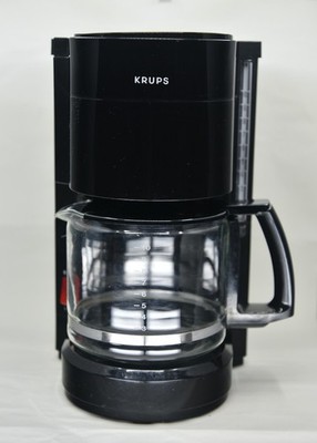 Krups Type 321 10 Cup Automatic Coffee Maker, Glass Carafe - Black