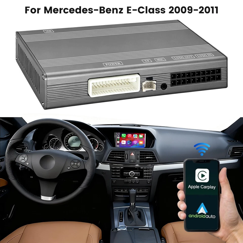 Wireless Carplay Android Auto For Mercedes-Benz NTG4.0 A/B/C/E GLA GLK SLK 09-12 Foto 3 de 4