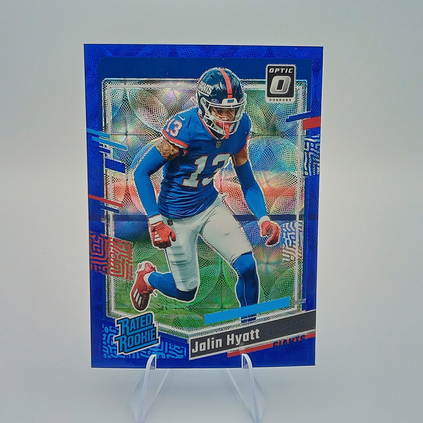 2023 Donruss Optic #279 Jalin Hyatt Blue Scope Rookie