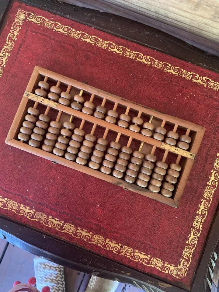 Antiguo ábaco chino Qing DY 91 cuentas Hainan Huanghuali Foto 2 de 4