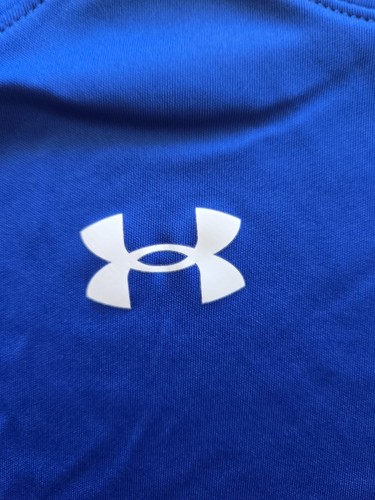 Under Armour HeatGear Youth Small Royal Blue/White Accents Short Sleeve-EUC - Picture 6 of 17