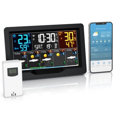 Brandson Wlan Wetterstation innen/außen mit LCD Display und App-Steuerung