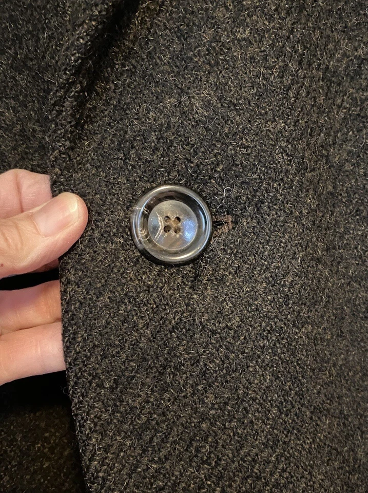 VTG Henry Ballantyne Scotland Bown Wool Coat Size 46 (See Measurements) - Image 3 of 4