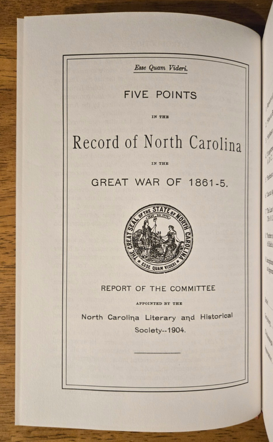 Tar Heels, Five Points In the Record of North Carolina in the Great War 1861-5