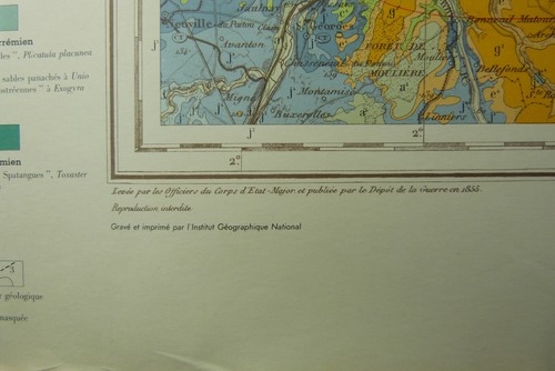 Très belle carte géologique de BOURGES, 2 ème édition 1968. - Picture 3 of 7