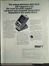 CRONUS DESK CLOCK/ SANSUI AUDIOPHILE RECEIVER 1973 ORIGINAL VTG ADVERTISEMENT 