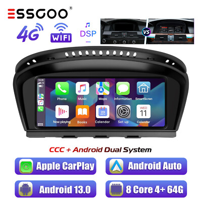 8.8'' CarPlay Android 13 4+64G Car Stereo GPS 4G DSP For BMW 5 Series E60 E90 CCC