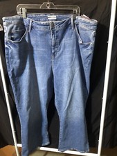 Women s Plus Size High-Rise Ankle Straight Jeans - Ava  Viv Medium Wash 24W