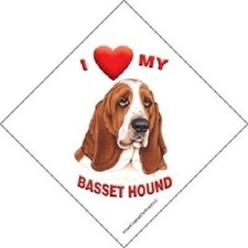 I Love Heart My Dog Sign Car Home Window Suction Cup Almost Every Breed  New