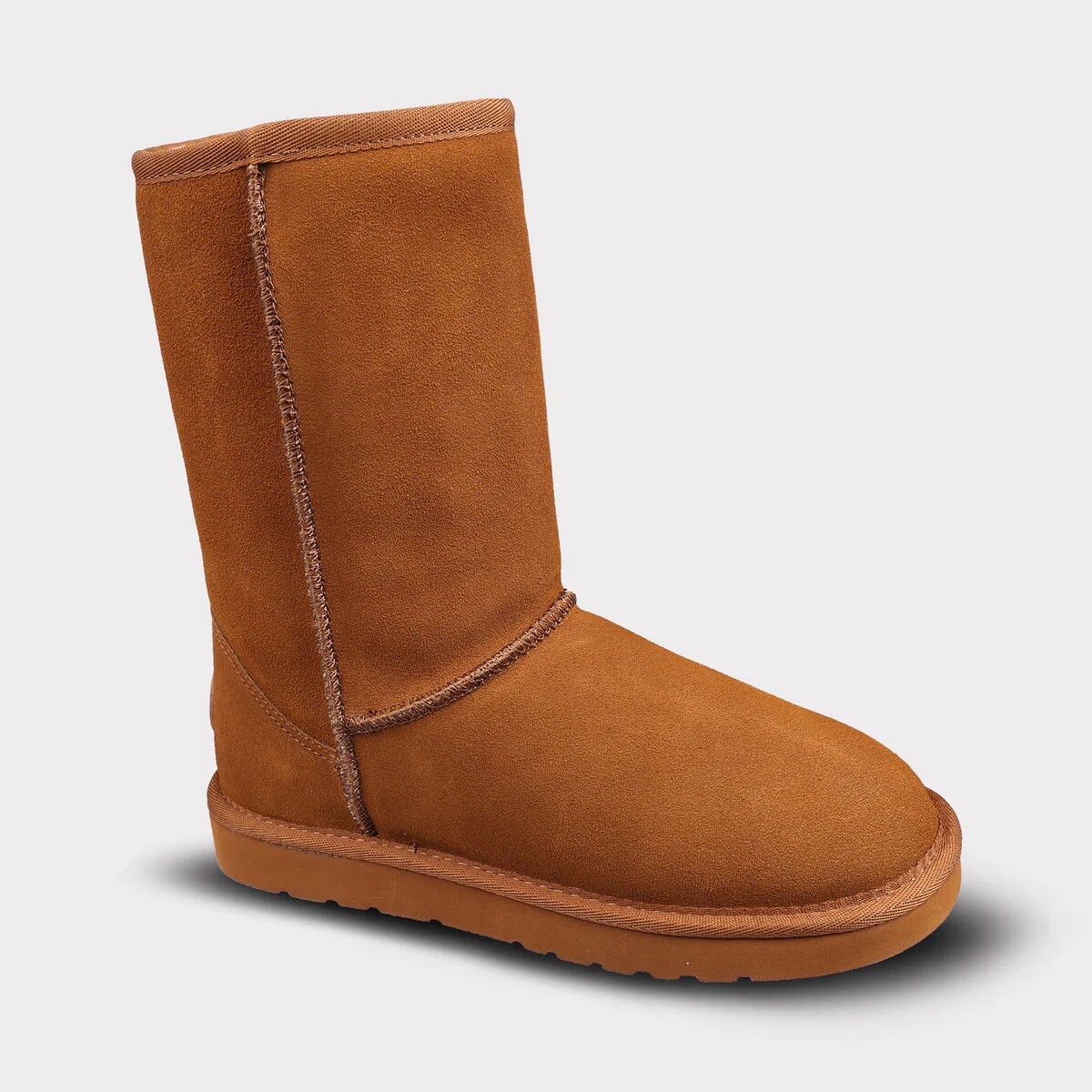 Lamo Footwear Kora Tall Suede Boot Chestnut Brand New In Box