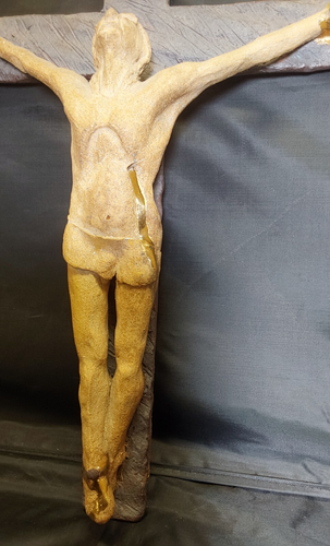 JESUS SCULPTURE - HEAVY POTTERY - UNIQUE - Picture 2 of 10