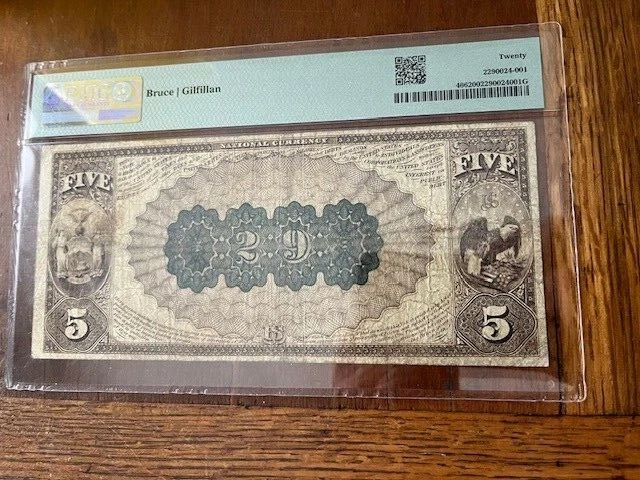 1882 FR # 466 Brown Back New York, New York  RARE! RARE!  PMG 20 - Image 2 of 2