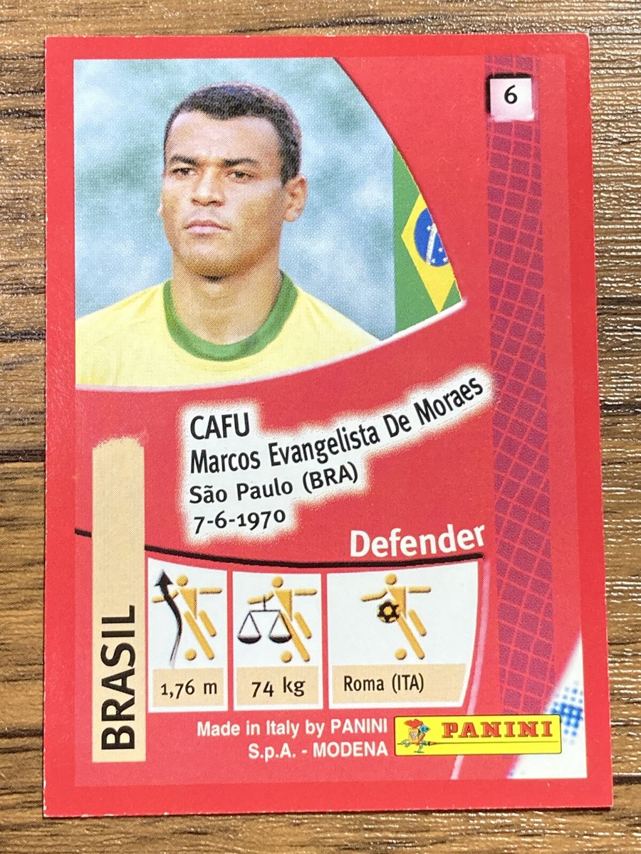 Panini 2002 FIFA World Cup Soccer Card 6 Cafu Brazil Coca Cola | eBay