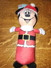 Disney Fetch For Pets Santa Mickey Fabric Plush Dog Toy With Squeaker