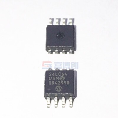 5PCS EEPROM IC MICROCHIP SOP-8W 24LC64-I/SM 24LC64T-I/SM 24LC64I 24LC64 #98HY