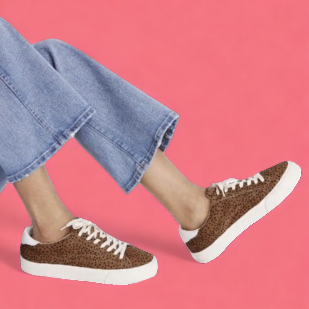 Madewell Sidewalk Spot Dot Genuine Calf Hair Low Top Sneaker