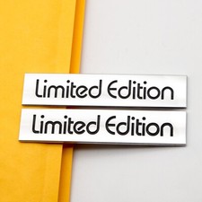 2pcs Chrome Black Metal Limited Edition Emblem Luxury Logo Suv Coupe Badge Decal 2pcs Chrome Black Metal Limited Edition Emblem Luxury Logo Suv Coupe Badge Decal