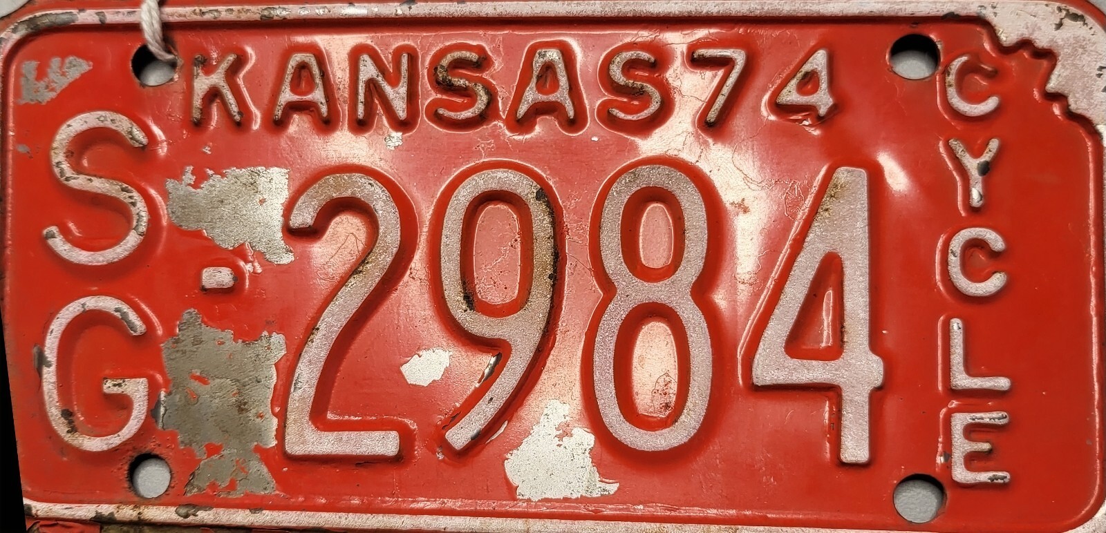 vintage Kansas 74 motorcycle license plates eBay