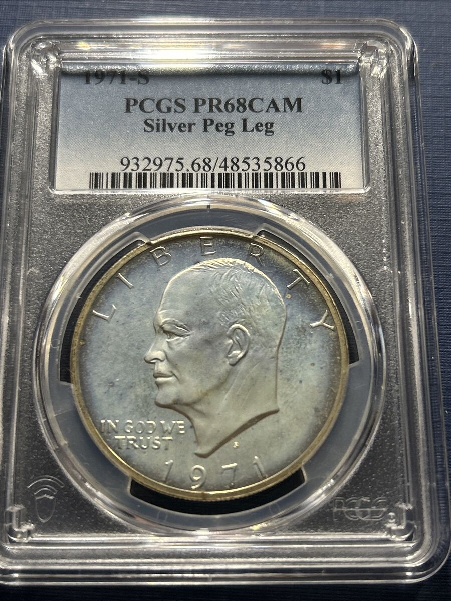 PCGS MS65 1971年 S $1 シルバー アイゼンハワー ドル 254 1971-S $1 Silver (Proof) Ike Dollar - PCGS CoinFacts