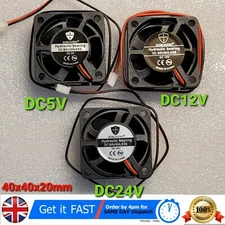 4020 DC Printer Cooling Fan 5V 12V 24V Brushless Bearing Mini Cooler 40x40x20mm