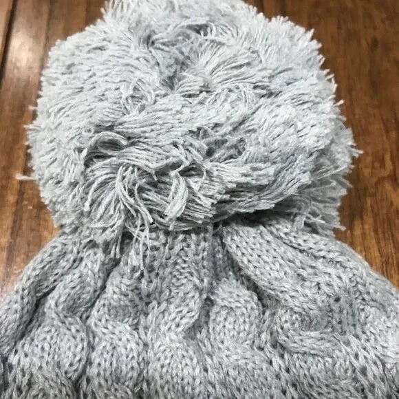 Sombrero Milk & Soda Niño S Gris Rayas Pom Gorro Preppy Invierno Neutro Retro Nieve Foto 2 de 3