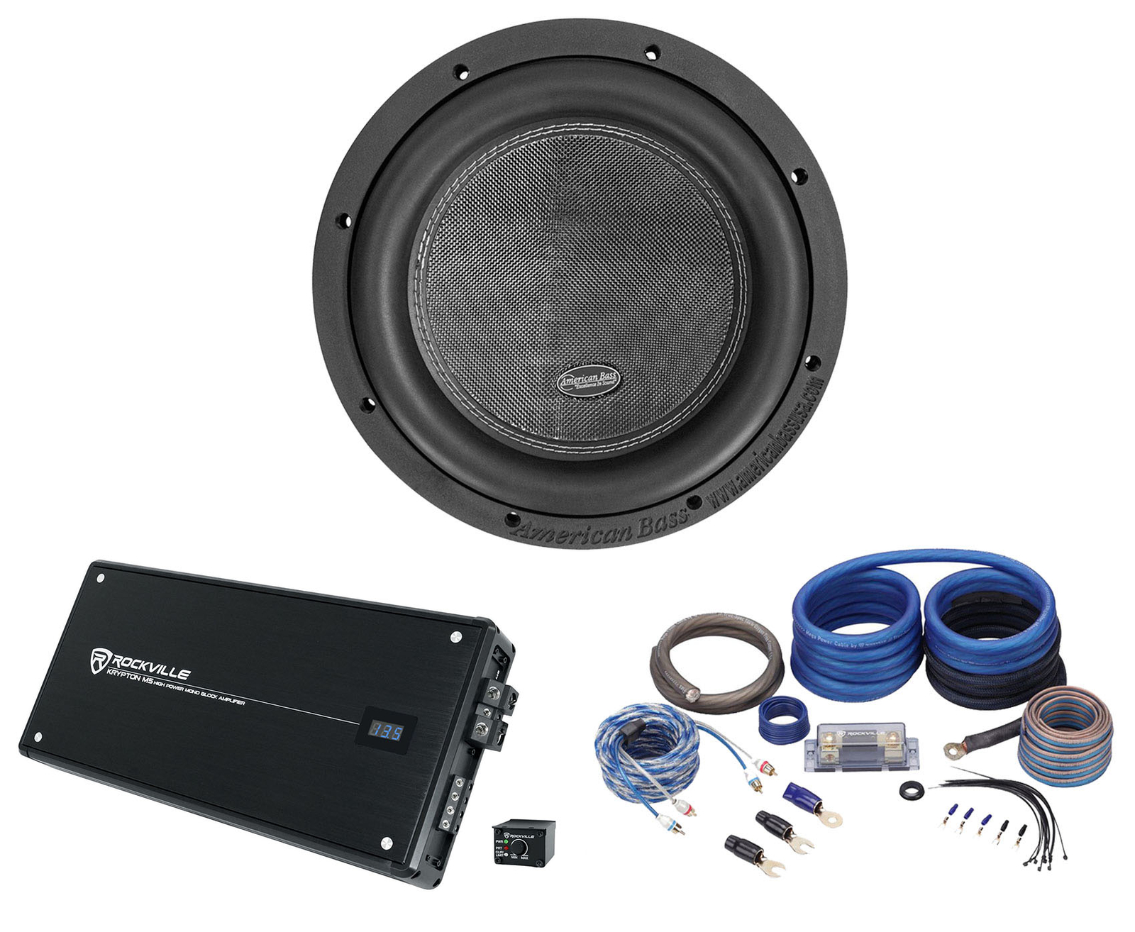 2 American Bass XR-10D4 мощностью 2000 Вт 10 автомобильных аудио сабвуферов Моноусилитель Комплект усилителей 104190₽