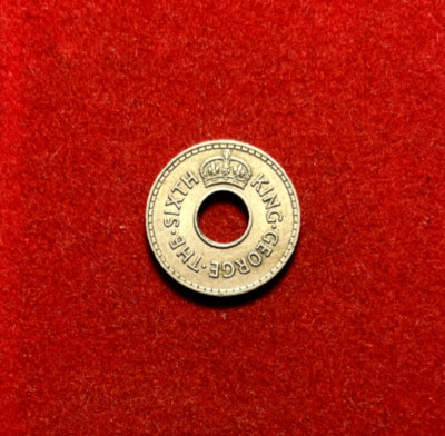 Fiji 1949 1/2 Penny Copper-Nickel Coin KM#16 96K Mintage T2638a
