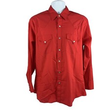Rio Grande Vintage Rodeo Cowboy Western Shirt Large Pearl Snap Rancher USA Made