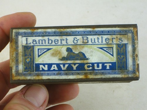 old vintage antique cigarette tobacco box tin lambert & butler