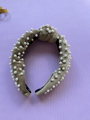 Lele Sadoughi Pearl Beaded Headband Lele Sadoughi Mixed Pearl Knotted Headband | Neiman Marcus main image 3