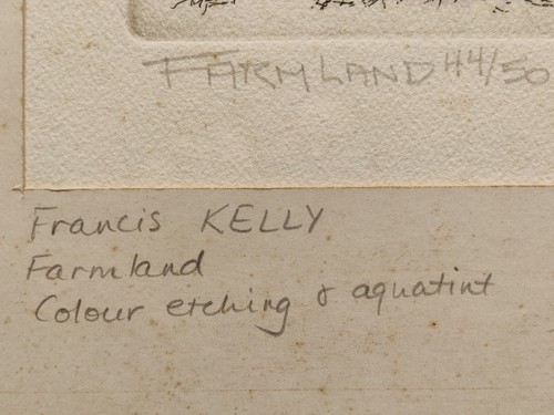 FRANCIS KELLY "FARMLAND" ORIGINAL SIGNED LIMITED EDITION RADIERUNG AQUATINTA 44/50 - Bild 7 von 24