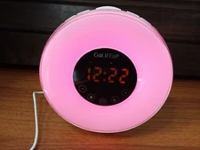 Sunrise Wake Up Digital Alarm Clock With FM Radio Sleep Timer 7 Color Light