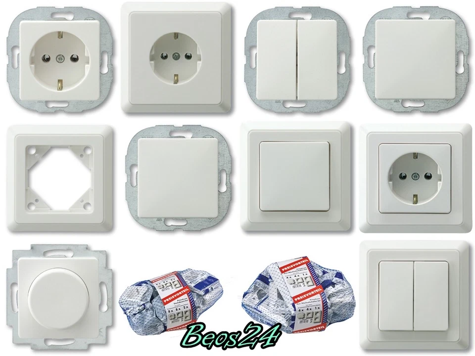 Düwi Rev Primaluxe weiß Schalter Steckdosen Programm - selbst zusammen stellen !