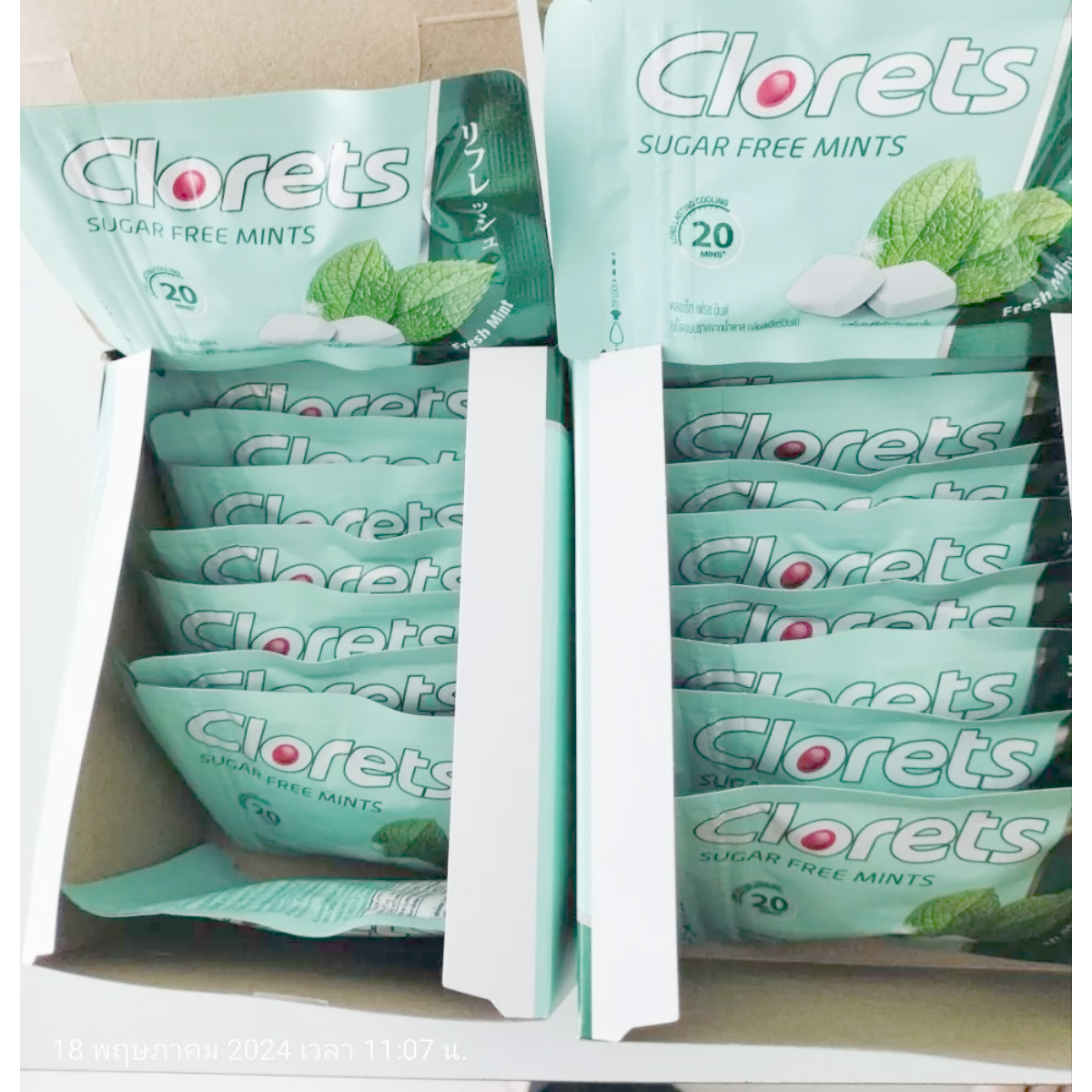 Clorets Fresh Mint Sugar Free Tablets Spearmint Candy 16.8 grams