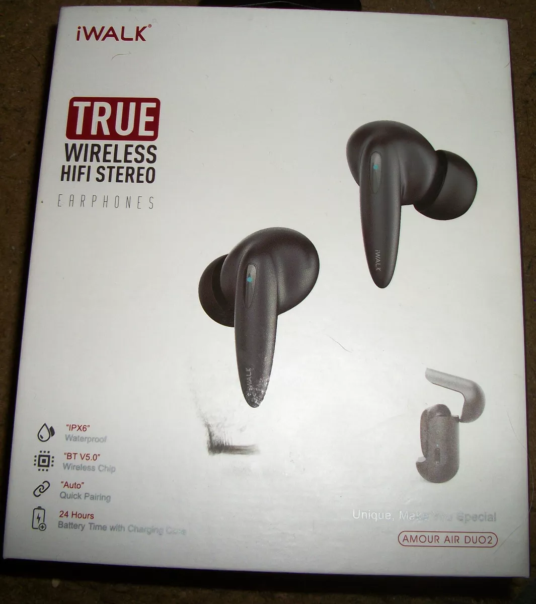 New iWalk Amour Air Duo2 Wireless Bluetooth Earphones Ver. 5.0 Black BTA005