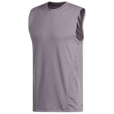 ADIDAS Herren Performance AERO READY 3 STREIFEN ärmelloses T-Shirt Oberteil