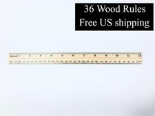 School Wood Ruler 12 Inch Crafts and Education 36-Pack