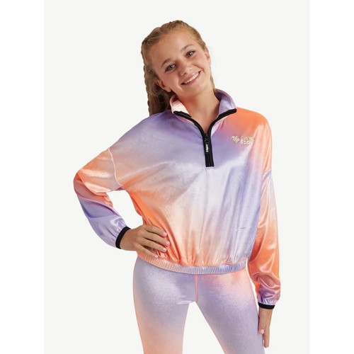Justice Girls size S 7-8 Jsport Half Zip Pullove color Lavender NWT - Picture 6 of 19