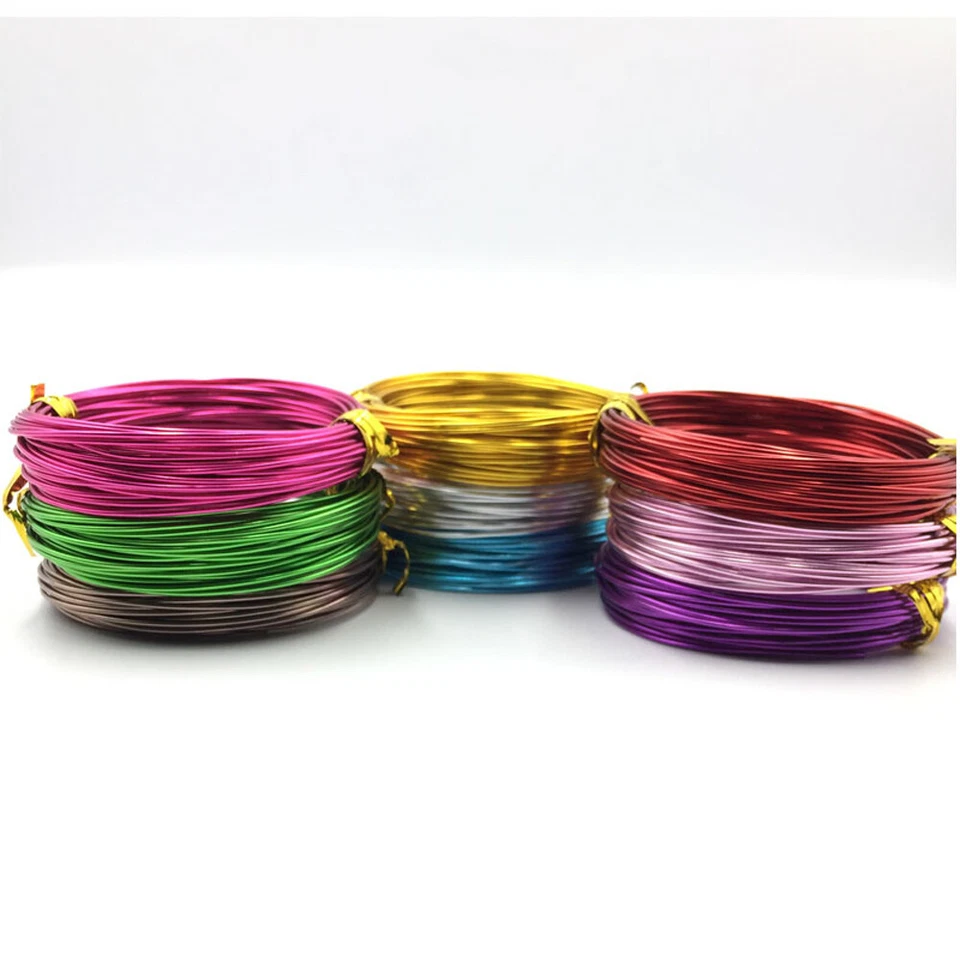 5 metros x cable de aluminio para artesanía y joyería floristería floral 0,8/1/1,5 mm Foto 4 de 4