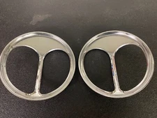 Cal-customs vintage style ! split 7" headlight chrome trim cover