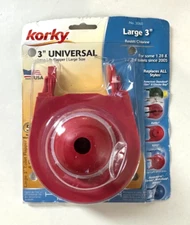 NEW Korky Large 3" Premium Universal Toilet Tank Flapper & Chain NO. 3060 Sealed